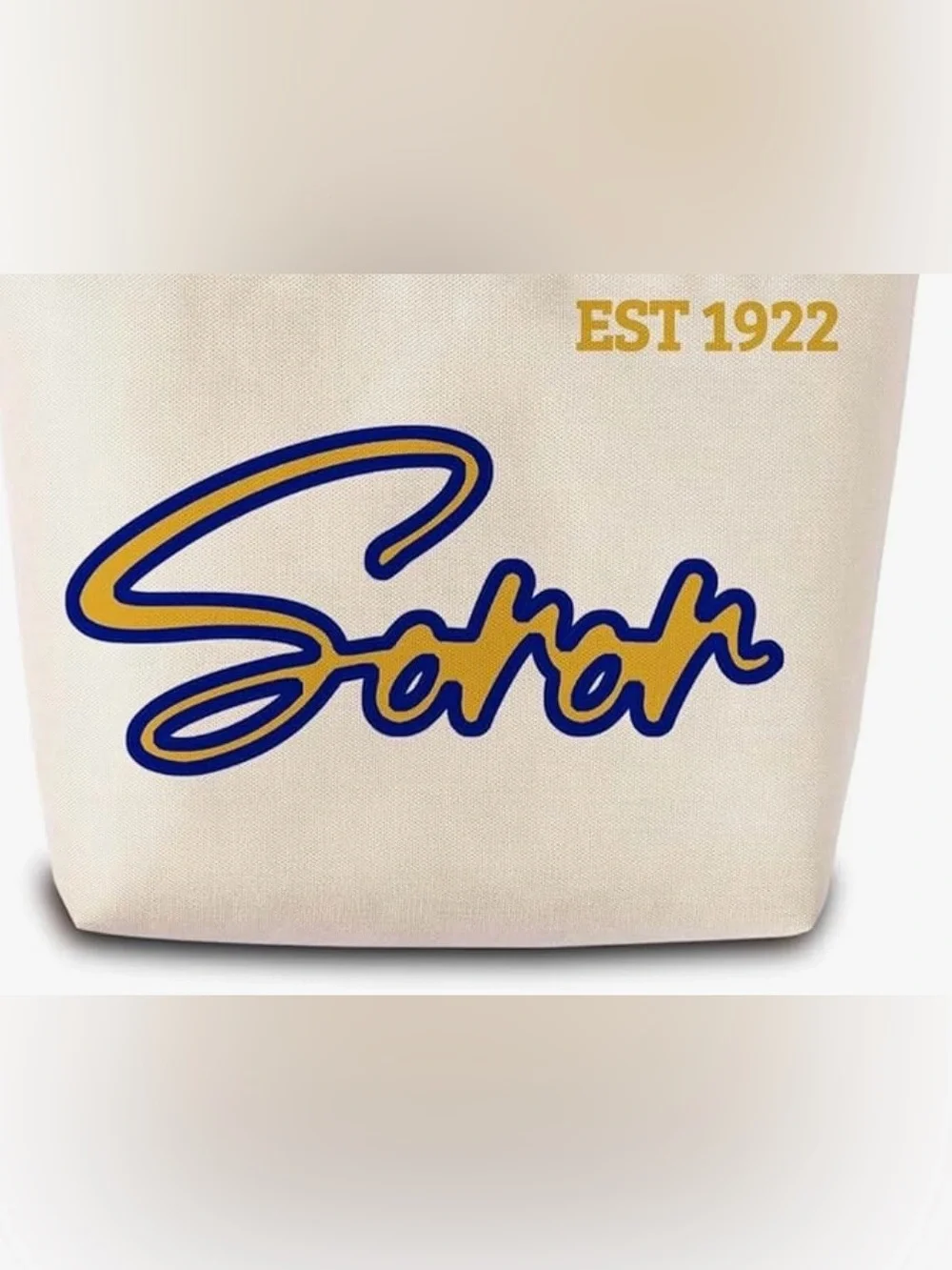Sorority 1922 Presents Sisterhood Soror EST 1922 Canvas Makeup‎ Bag